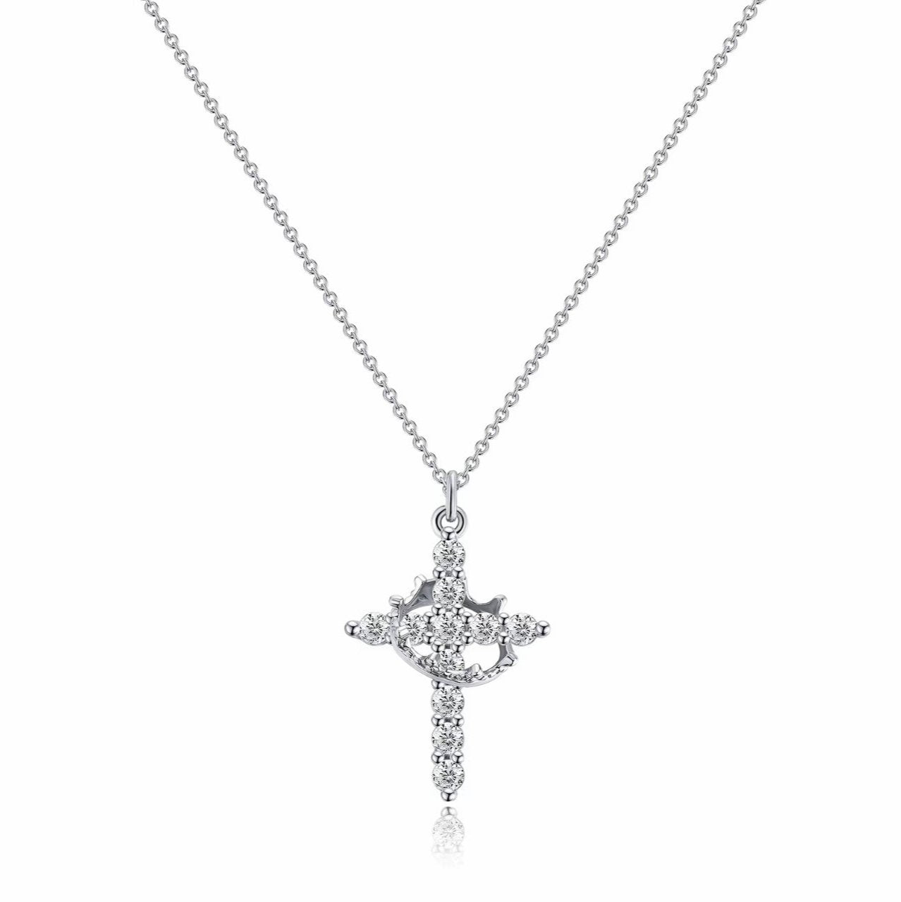 Crown Cross Faith Necklace