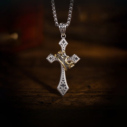 Kingdom Cross & Crown Pendant