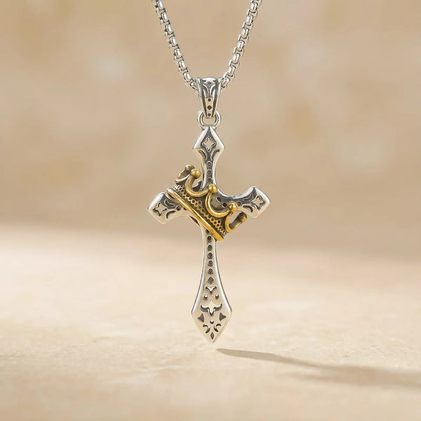 Kingdom Cross & Crown Pendant