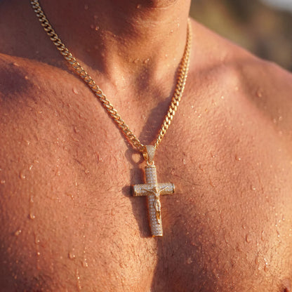 Crucifix Cuban Necklace