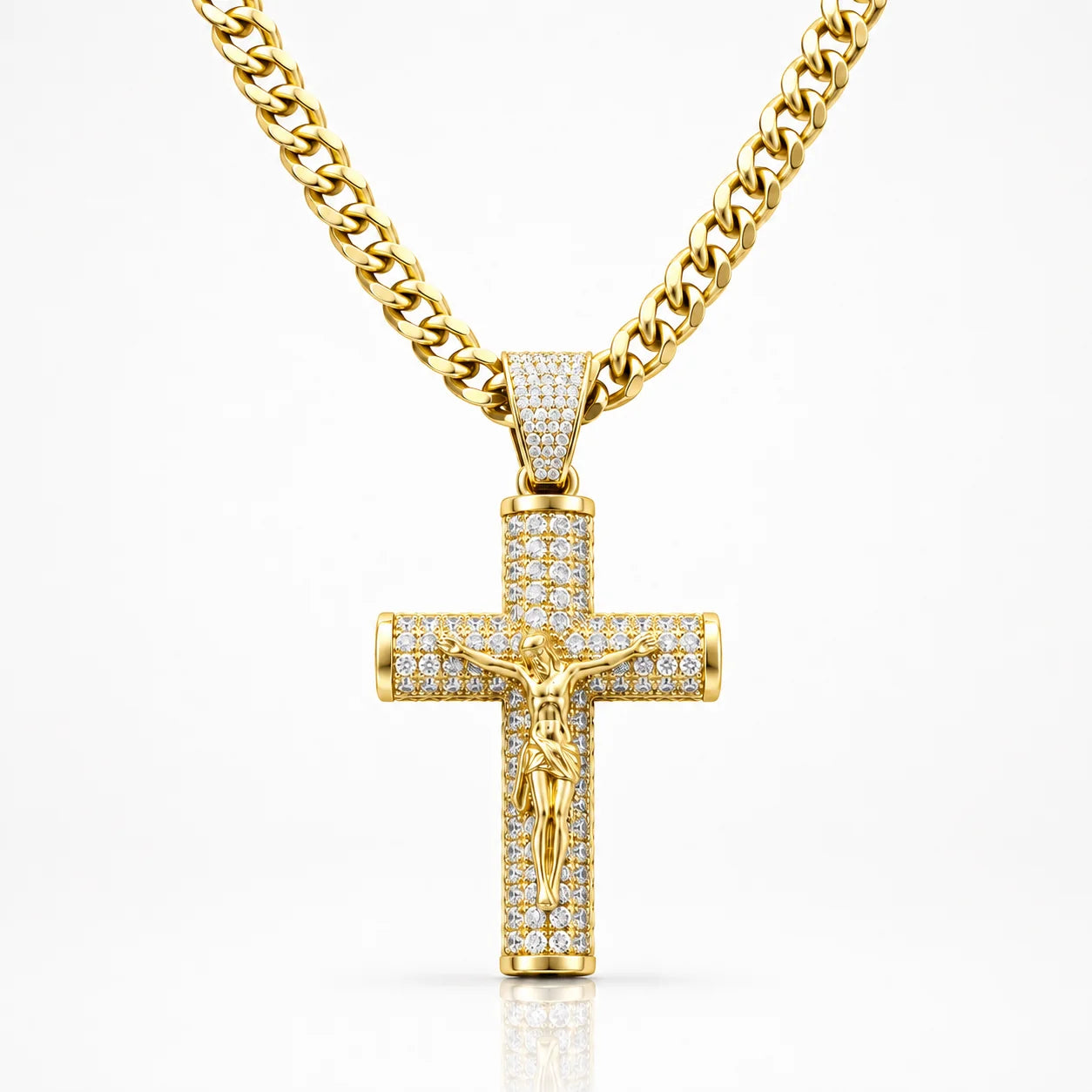 Crucifix Cuban Necklace