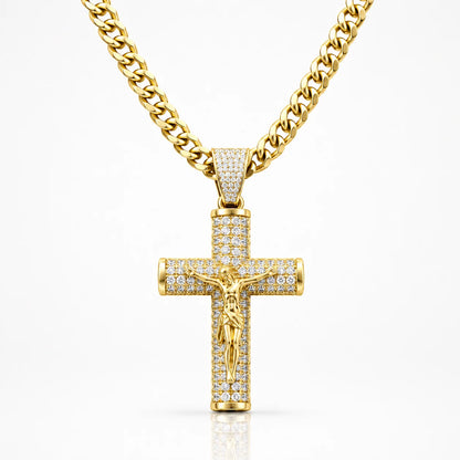 Crucifix Cuban Necklace
