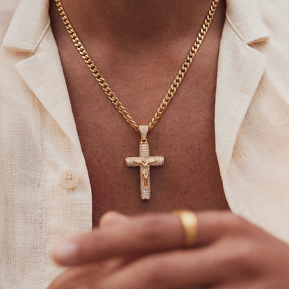 Crucifix Cuban Necklace