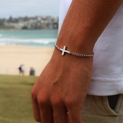 Silver Cross Bracelet