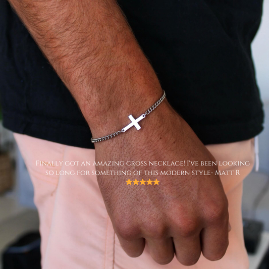 Silver Cross Bracelet