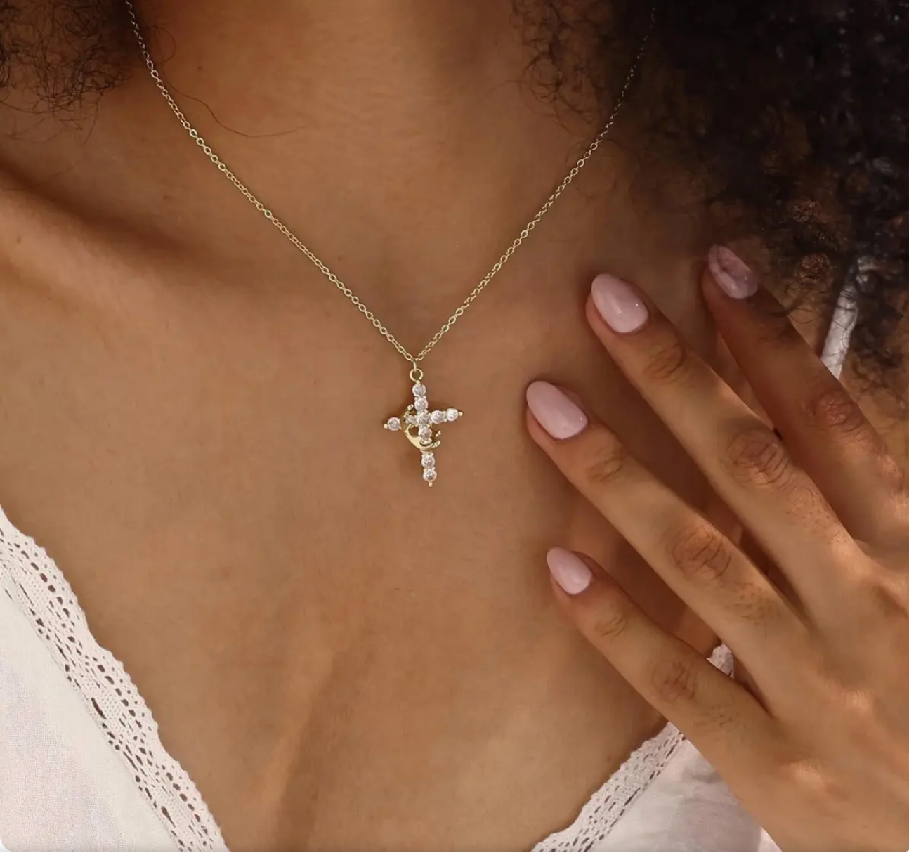 Crown Cross Faith Necklace