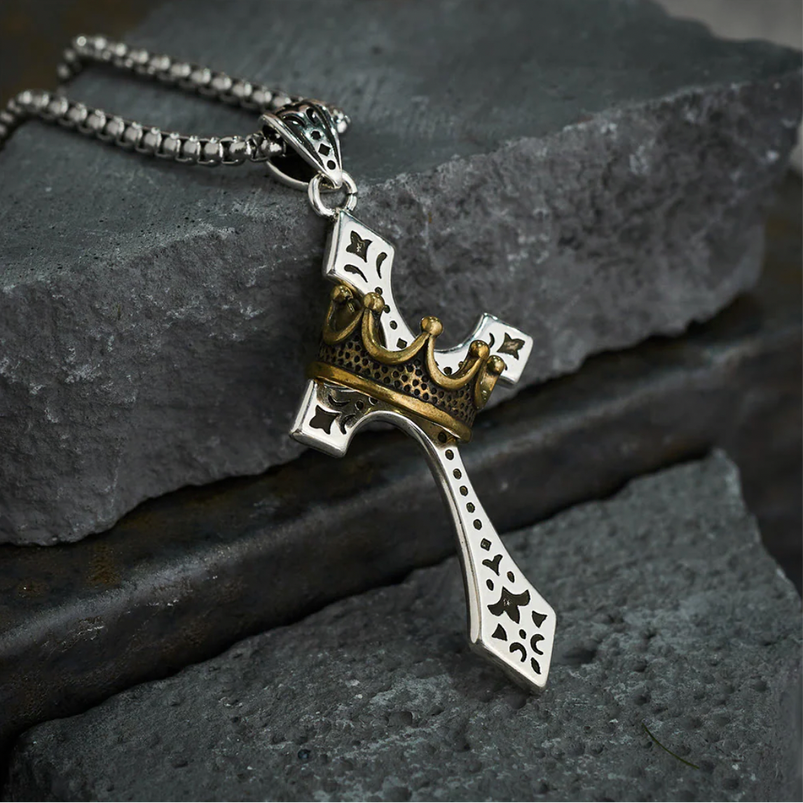 Kingdom Cross & Crown Pendant