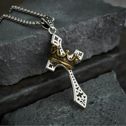 Kingdom Cross & Crown Pendant