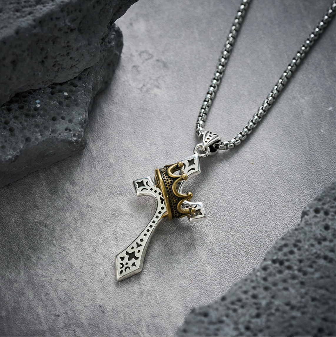 Kingdom Cross & Crown Pendant