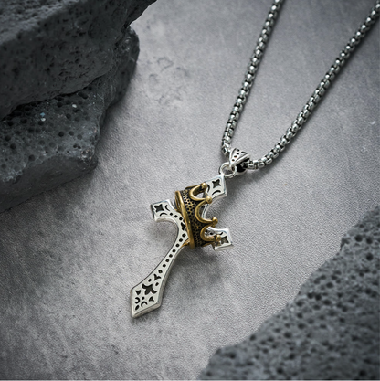 Kingdom Cross & Crown Pendant