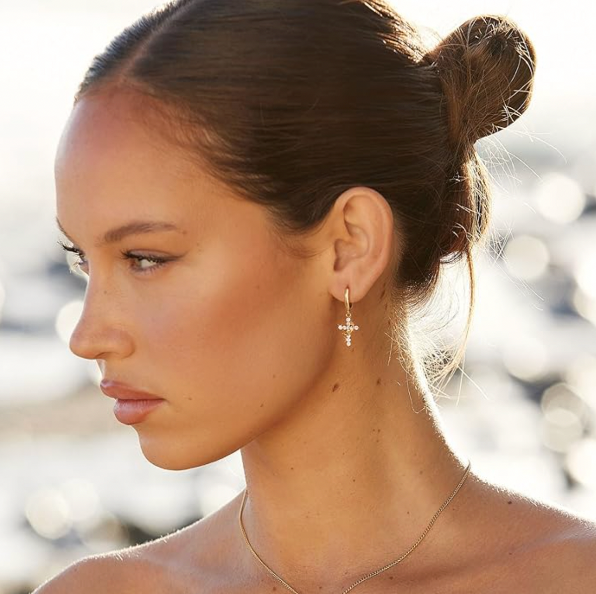 Cross Crown Earrings