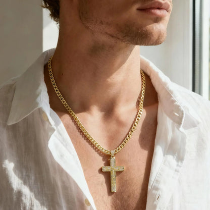 Crucifix Cuban Necklace